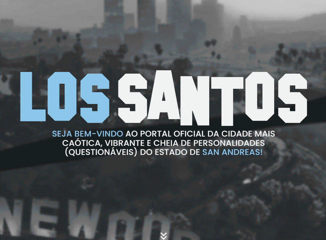 Gif preview do projeto Los Santos Landing page