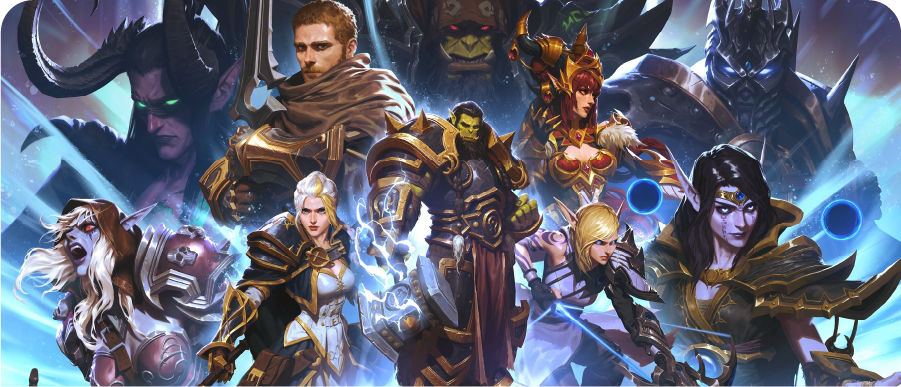 Foto com personagens do jogo World of Warcraft
